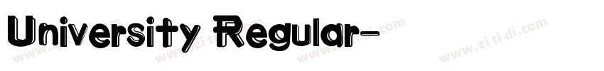 University Regular字体转换